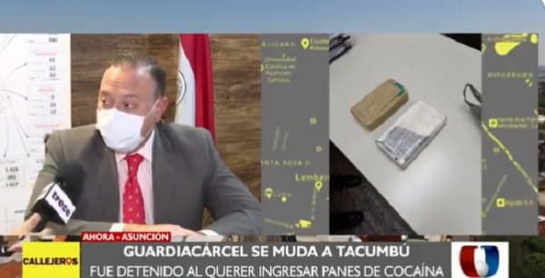 Guardiacárcel es sorprendido con panes de cocaína en Tacumbú