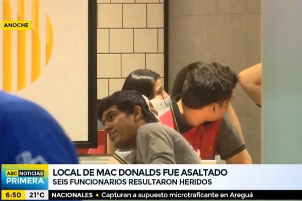 Asaltan local de McDonald's sobre Eusebio Ayala