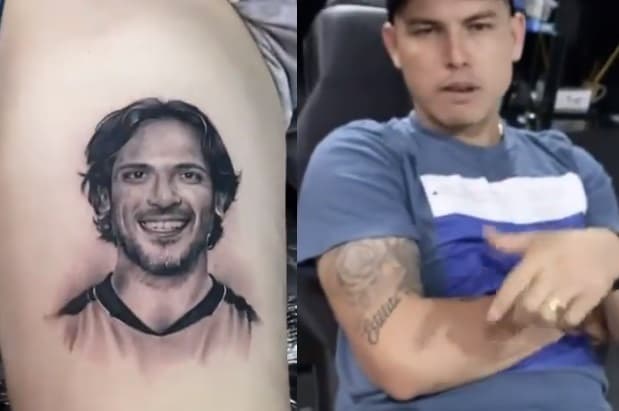 Aguilar se tatúa el rostro de Roque