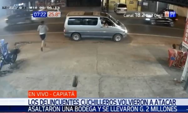 “Cuchilleros” vuelven a operar y asaltan comercio en Capiatá