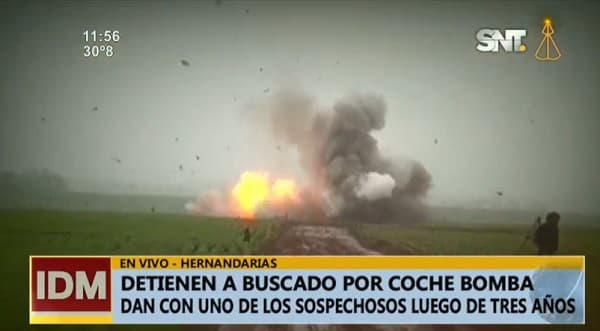 Detienen a un hombre buscado por coche bomba en Hernandarias