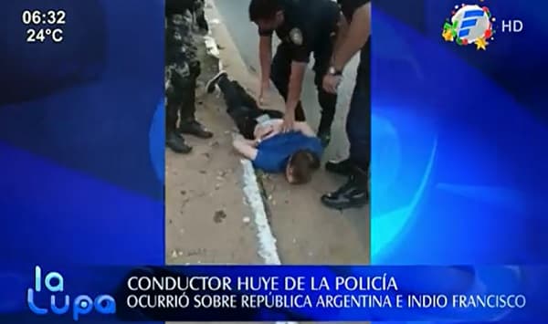 Detienen a conductor tras persecución y balacera en Asunción