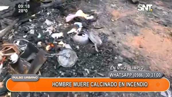 Hombre fallece calcinado en su vivienda