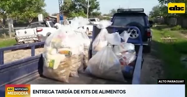 Denuncian entrega tardía de kits de alimentos en Alto Paraguay