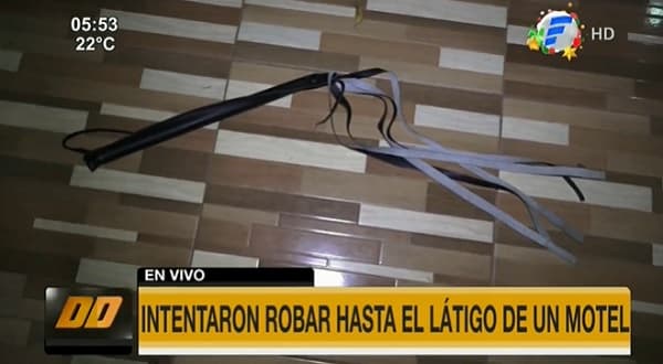 Intentan robar hasta un látigo de motel