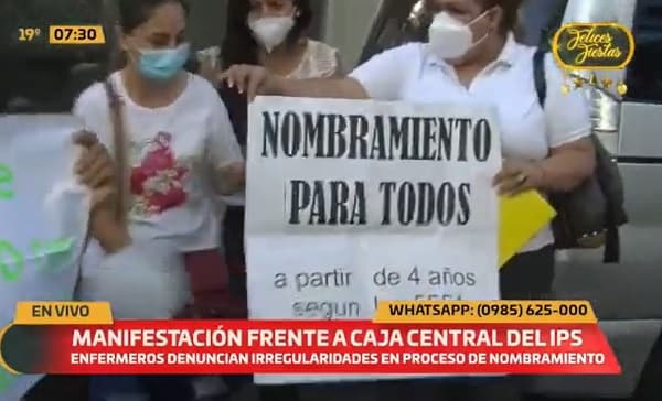 Funcionarios de IPS se manifiestan y denuncian irregularidades