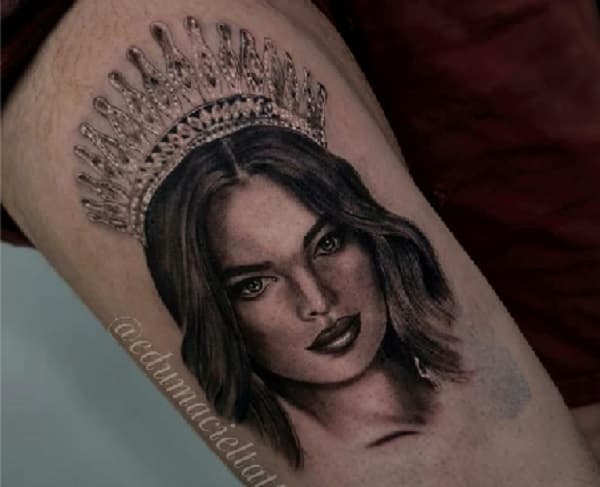 Encarnaceno se tatúa el rostro de Nadia Ferreira