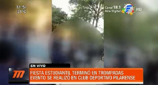Estudiantes se toman a los golpes tras fiesta de despedida