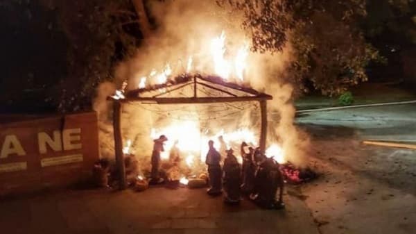 Queman pesebre ubicado en plaza de Ypané