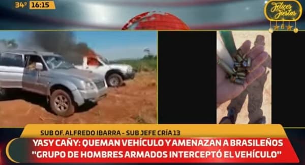 Destruyen y queman vehículos de brasileños en Yasy Kañy