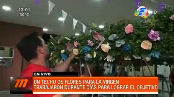 Elaboran techo de Flores para la Virgen de Caacupé y hablan de “milagro”