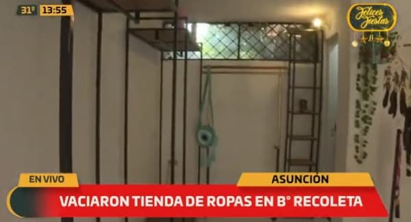 Delincuentes roban 500 prendas de conocida tienda en Asunción
