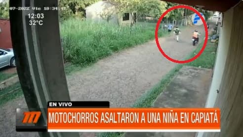 Motochorros asaltan a una niña en Capiatá