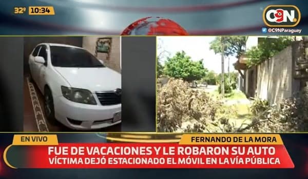 Mujer fue de vacaciones y le robaron el automóvil