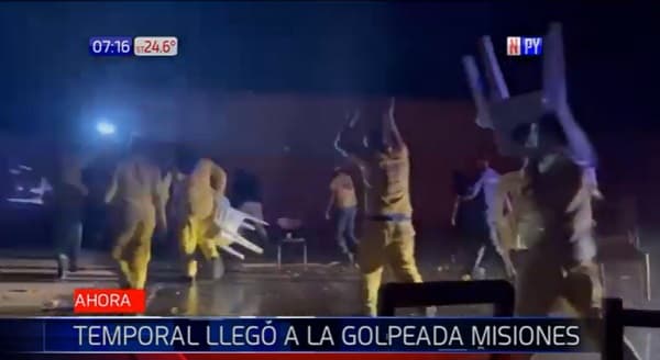 Bomberos celebran llegada de la tan ansiada lluvia en Misiones
