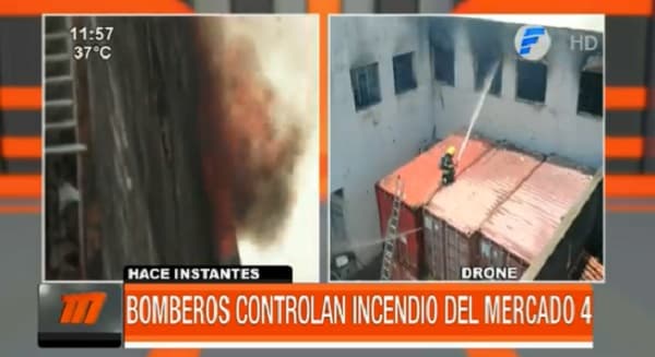 Bomberos controlan incendio en depósito de L'uomo