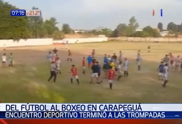 Encuentro deportivo termina en batalla campal en Carapeguá
