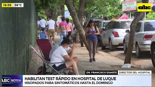 Habilitan puesto de testeos rápidos en Luque