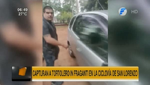 Hombre captado en auto ajeno es capturado en ciclovía de San Lorenzo