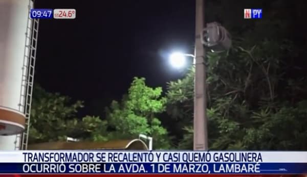 Problema en transformador de la ANDE pone en peligro un surtidor