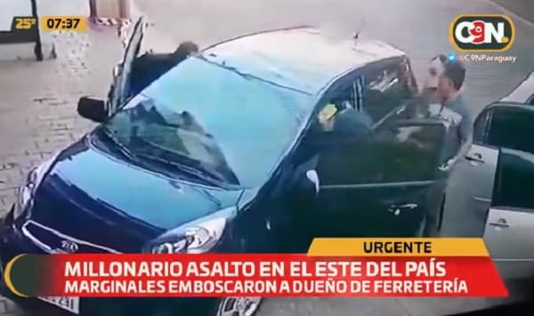 Comerciante es despojado de G. 200 millones en asalto