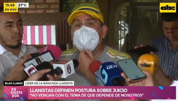 Llano cree que no habrá votos de su sector para acompañar juicio político
