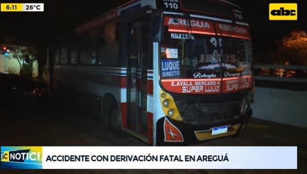 Maniobra imprudente de motociclista ocasiona fatal accidente en Areguá