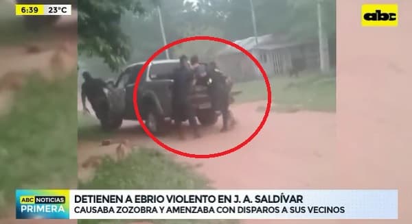Detienen a hombre denunciado por disparar al aire