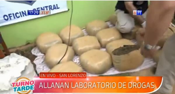 Allanan laboratorio clandestino de drogas en San Lorenzo