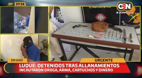 Dos detenidos tras allanamientos antidrogas en Luque