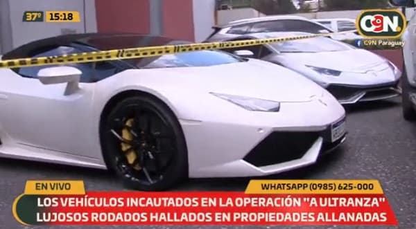 Exhiben lujosos vehículos incautados durante el operativo A Ultranza Py