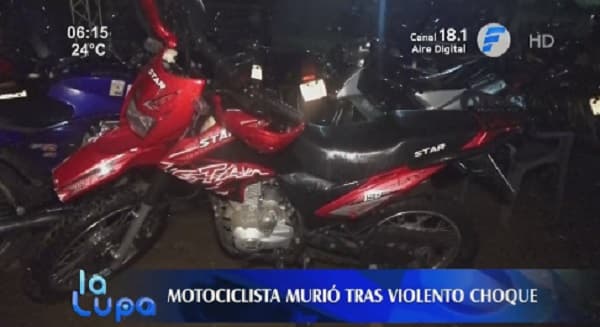 Motociclista fallece en accidente ocurrido en Limpio