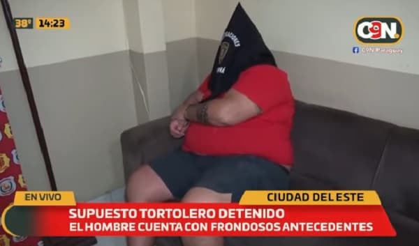Detienen a conocido tortolero en el este