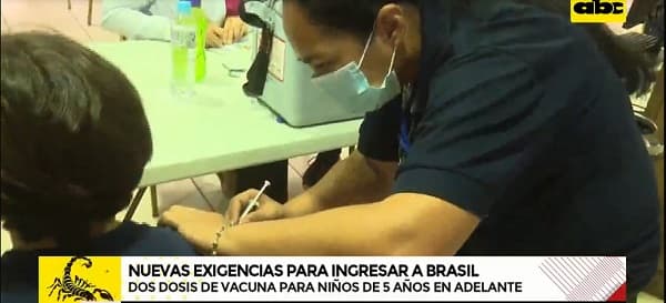 Niños deben tener dos dosis contra el Covid-19 para ingresar a Brasil