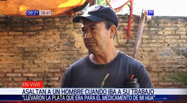 Desvestido en asalto cuenta que perdió el dinero para el medicamento de su hija