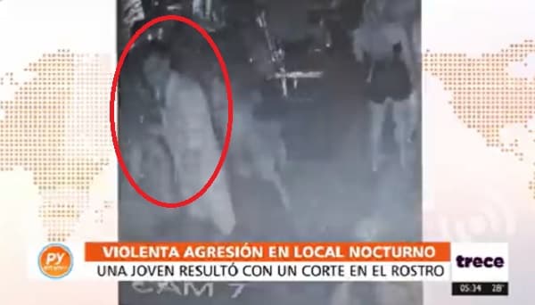 Joven sufre corte en el rostro por copa arrojada en local nocturno