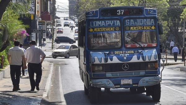 Pasaje en buses internos de Asunción sube a G. 2.800