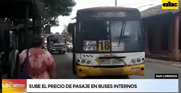 Junta Municipal de San Lorenzo aprueba suba de pasaje en buses internos