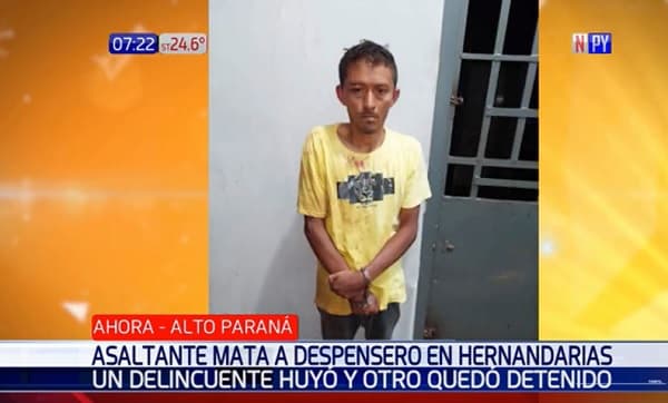 Asaltante asesina a comerciante en Hernandarias