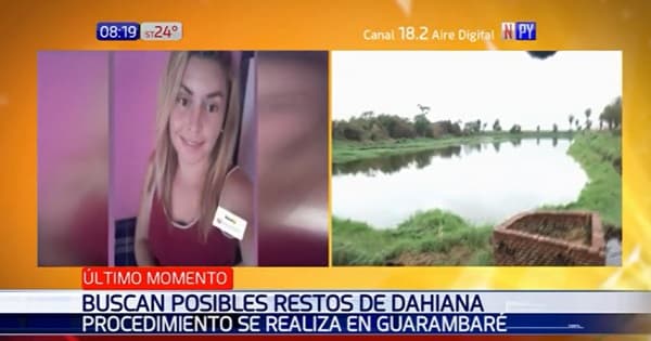 Desagotarán una laguna en busca de restos de Dahiana Espinoza