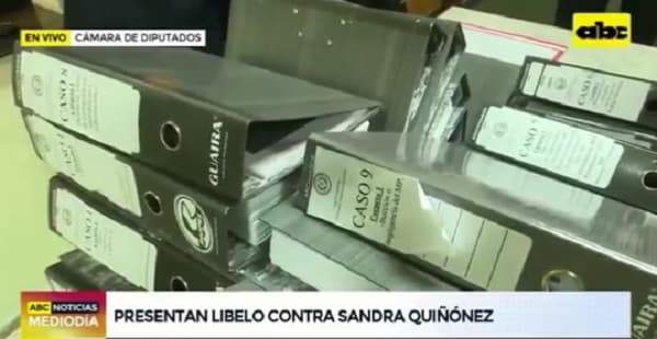 Presentan libelo acusatorio contra Sandra Quiñónez