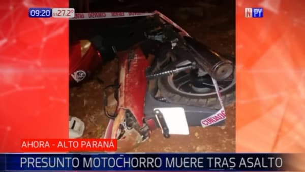 Hallan muerto a “motochorro” tras asalto