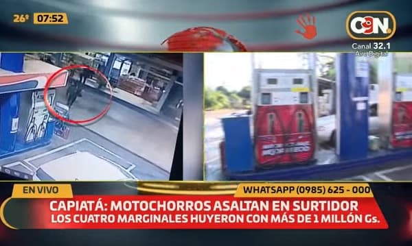 Cliente de surtidor repele a balazos a asaltantes