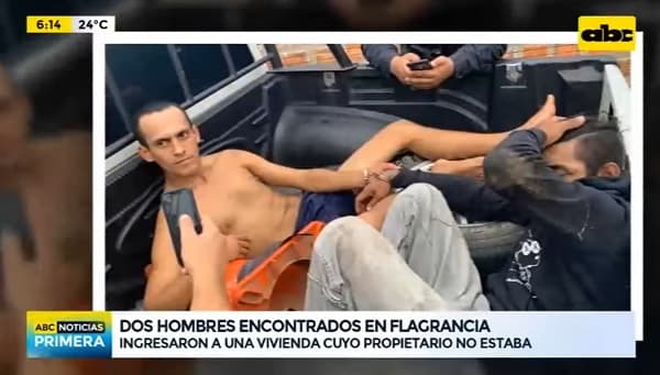 Hallan a dos hombres en pleno robo en vivienda