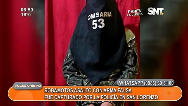 Detienen a delincuente que asaltaba con arma de juguete