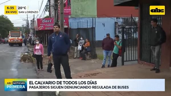 Pasajeros siguen denunciando regulada de buses