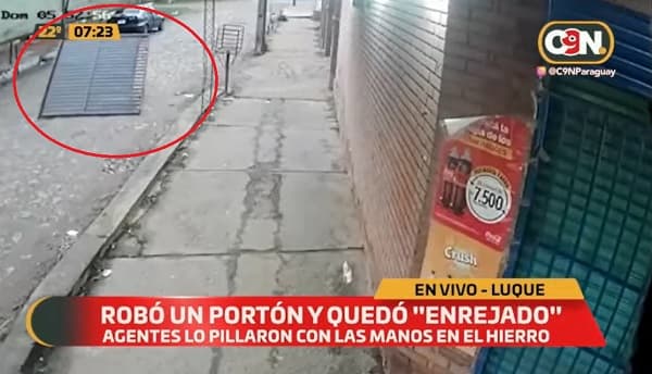 Adolescente es autor del robo de un portón que se hizo viral, reportan