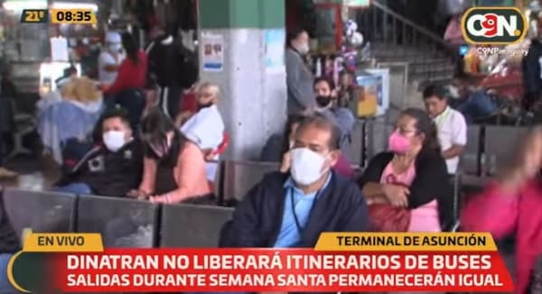 Semana Santa: No liberarán horarios de buses en la Terminal de Asunción