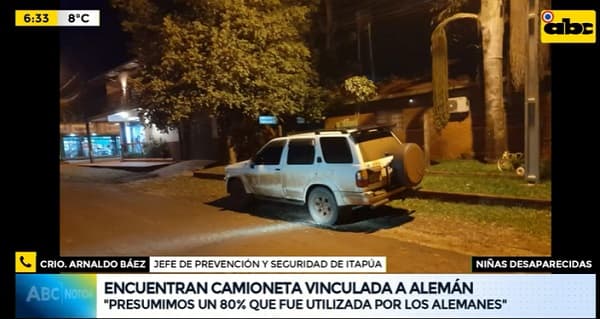 Hallan camioneta alquilada por pareja de alemanes buscados