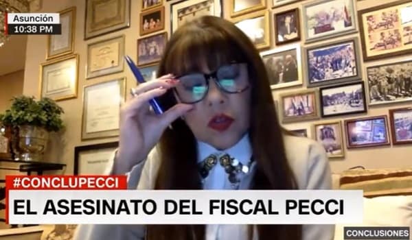 Celeste habla de crimen de Pecci, menciona a Cartes y le cortan la entrevista